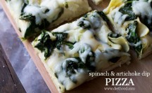 Spinach and Artichoke Dip Pizza | #recipe #pizza