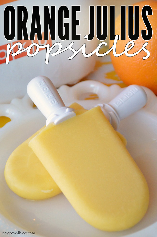 Oh my! These popsicles taste just like an Orange Julius smoothie. So yum!