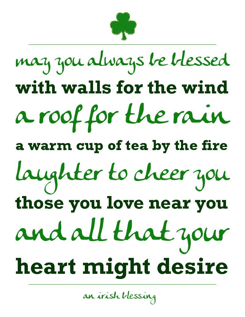 Irish Blessing Printables A Night Owl Blog
