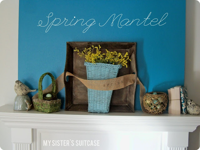 Spring Mantel by My Sister's Suitcase