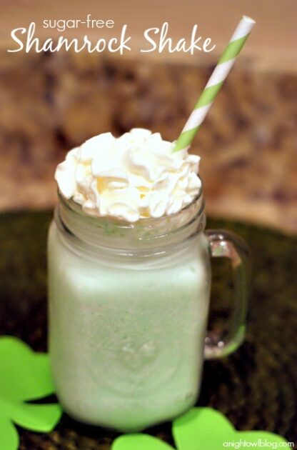 Sugar-Free Shamrock Shake - A Night Owl Blog