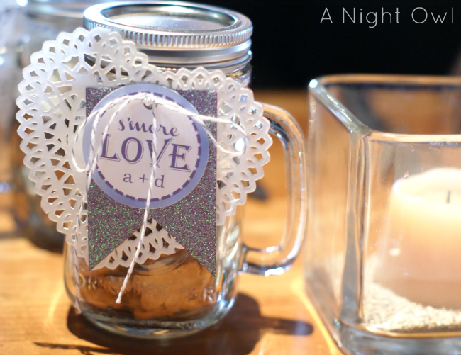 S'mores Mason Jar Gifts - A Night Owl Blog