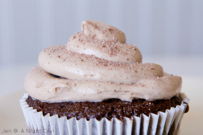 Mmmmm...Mocha Cappuccino Hazelnut Cupcakes! Chocolate and coffee in a cupcake sounds amazing!