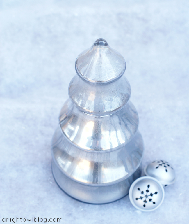 Mercury Glass Christmas Trees at anightowlblog.com | #mercuryglass #christmas