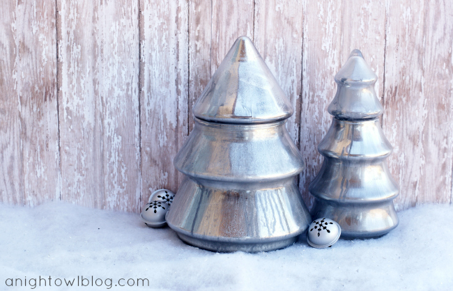 Mercury Glass Christmas Trees at anightowlblog.com | #mercuryglass #christmas