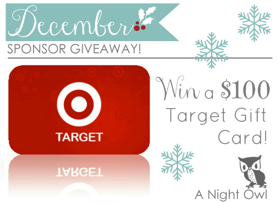 A Night Owl Sponsor Giveaway - $100 to Target!