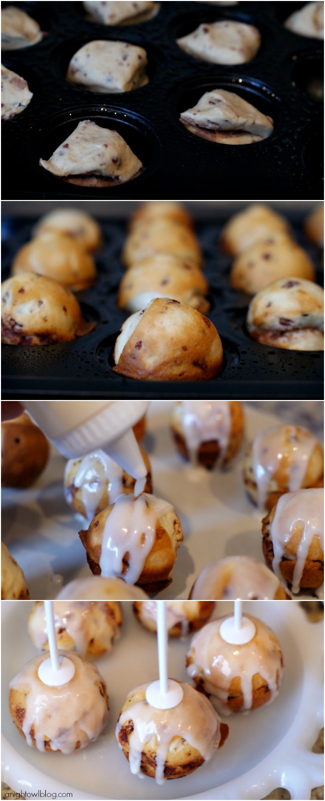 Easy Cinnamon Roll Cake Pops - great for a brunch or a fun family breakfast!