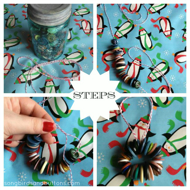 How to make a Vintage Button Ornament #trimyourtree