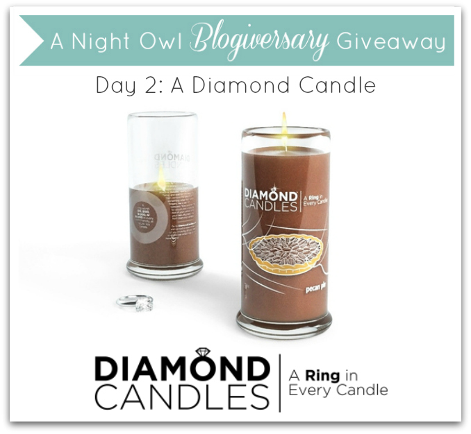 A Night Owl Blogiversary Giveaway - Day 2 - Diamond Candles
