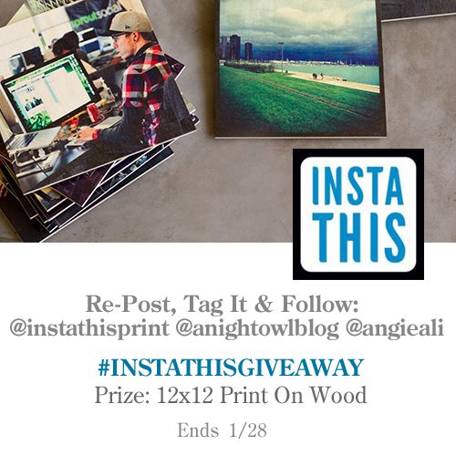 InstaThis Instagram ONLY-Giveaway with @instathisprint @anightowlblog @angieali  #InstaThisGiveaway