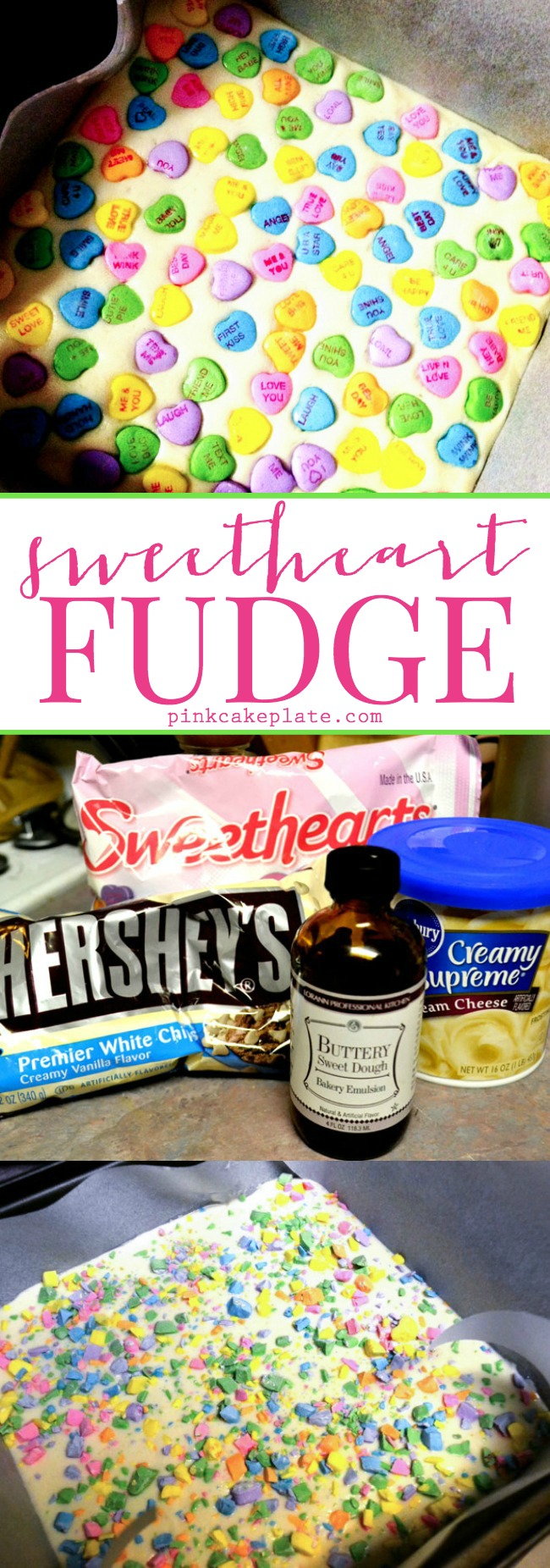 Sweetheart Fudge - easy and delicious fudge that's perfect for Valentine's Day!