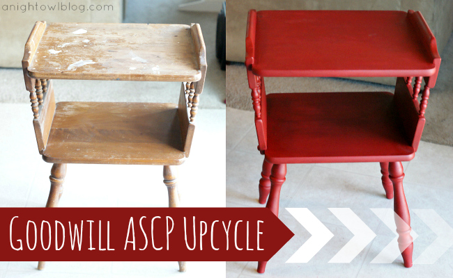 A Goodwill table updated with Annie Sloan Chalk Paint! #ASCP #Goodwill #Thrift #Upcycle
