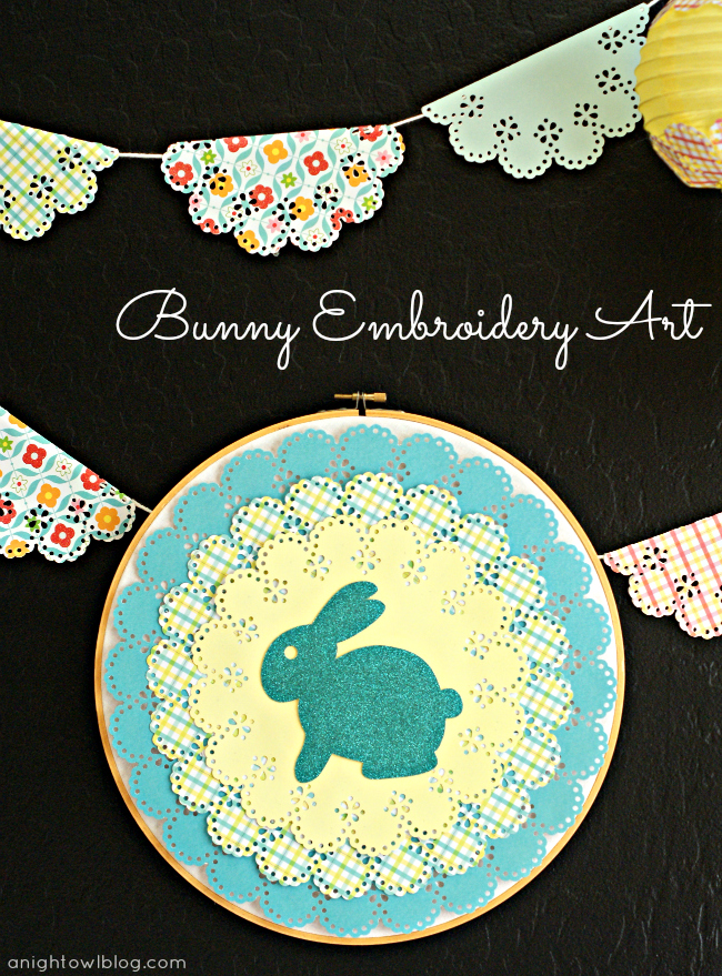 Bunny Embroidery Art with Martha Stewart Crafts #12monthsofmartha #easter
