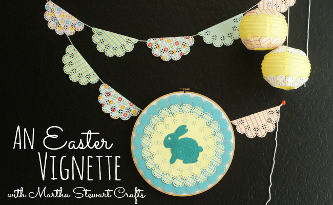 An Easter Vignette made with Martha Stewart Crafts #12monthsofmartha #easter
