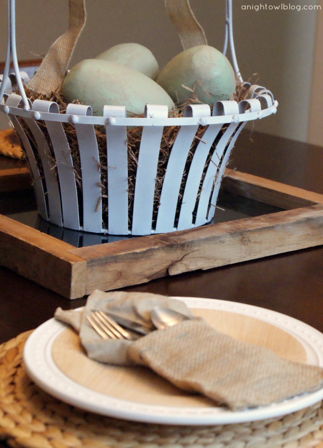 Easter Tablescape at A Night Owl Blog #easter #decor