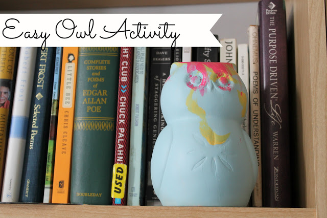 Kids Craft Ideas - an Easy Owl Painting Activity at { anightowlblog.com } #kids #activities #owls
