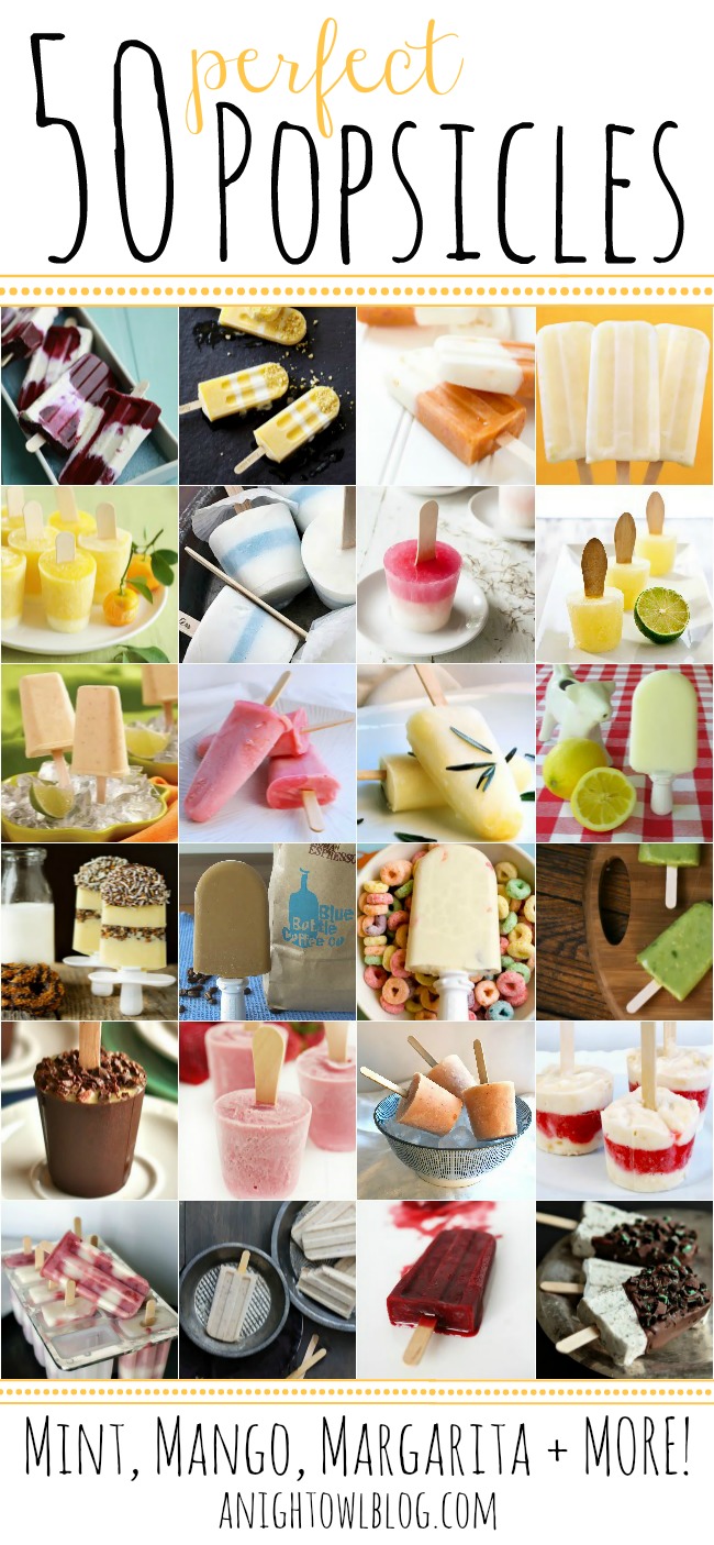 50 Perfect Popsicle Recipes - Mint, Mango, Margarita and MORE! The Ultimate Summer Survival Guide! #popsicle #recipes