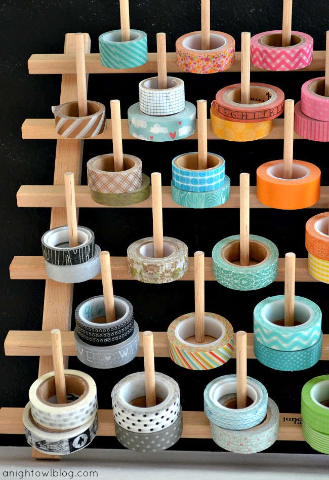 Such a fun way to organize your collection of washi tape! #washi #washitape #organization