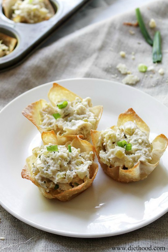 Chicken Salad Wonton Cups Are An Easy Appetizer
