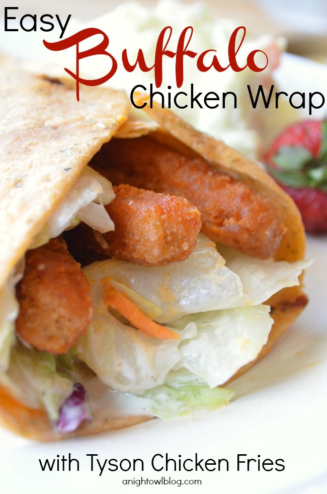 Easy Buffalo Chicken Wrap with Tyson Chicken Fries #ChickenFryTime