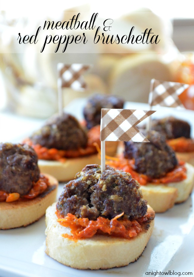 Meatball and Red Pepper Bruschetta - Recipes from World Market