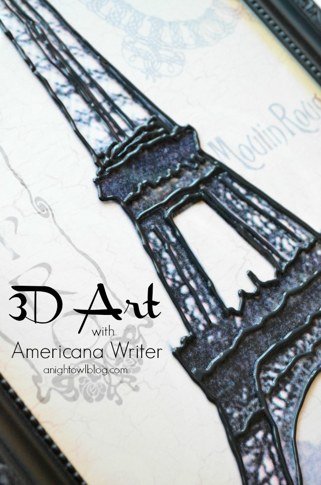 3D Art with Americana Writer | #DecoArt #Americana #glasspaint