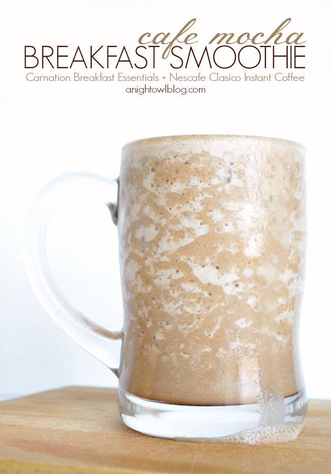 Such an easy and tasty way to start your morning! If you love mochas, you'll love this smoothie! 