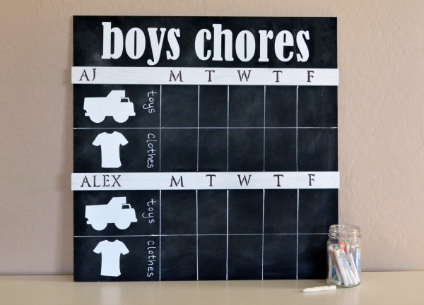 DIY Chalkboard Paint Chore Chart #DIHWorkshop
