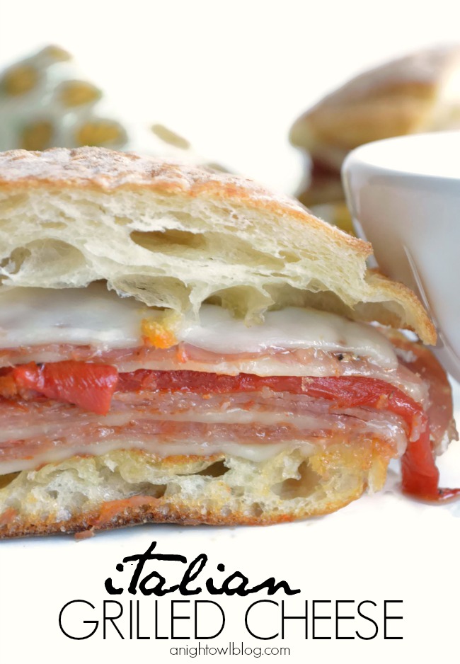 What is better than a good grilled cheese? Kick it up a notch with some gourmet Italian items and you'll have one delish sandwich!