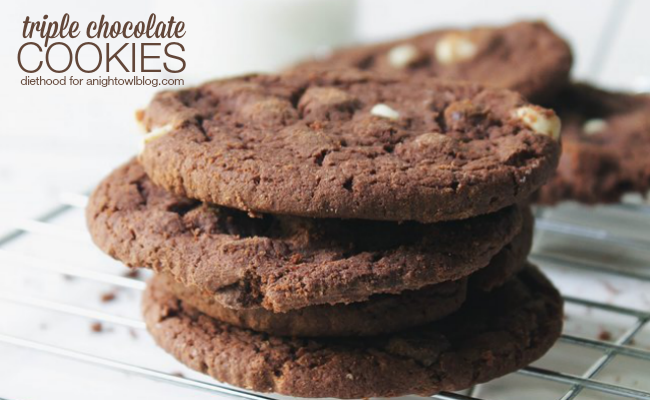 Triple Chocolate Cookies Recipe A Night Owl Blog