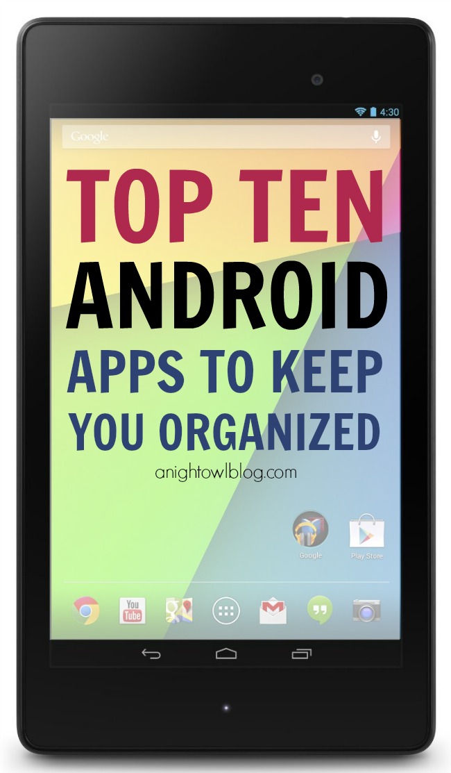 Top Ten Android Apps to Keep You Organized | #android #googleplay #apps #organization