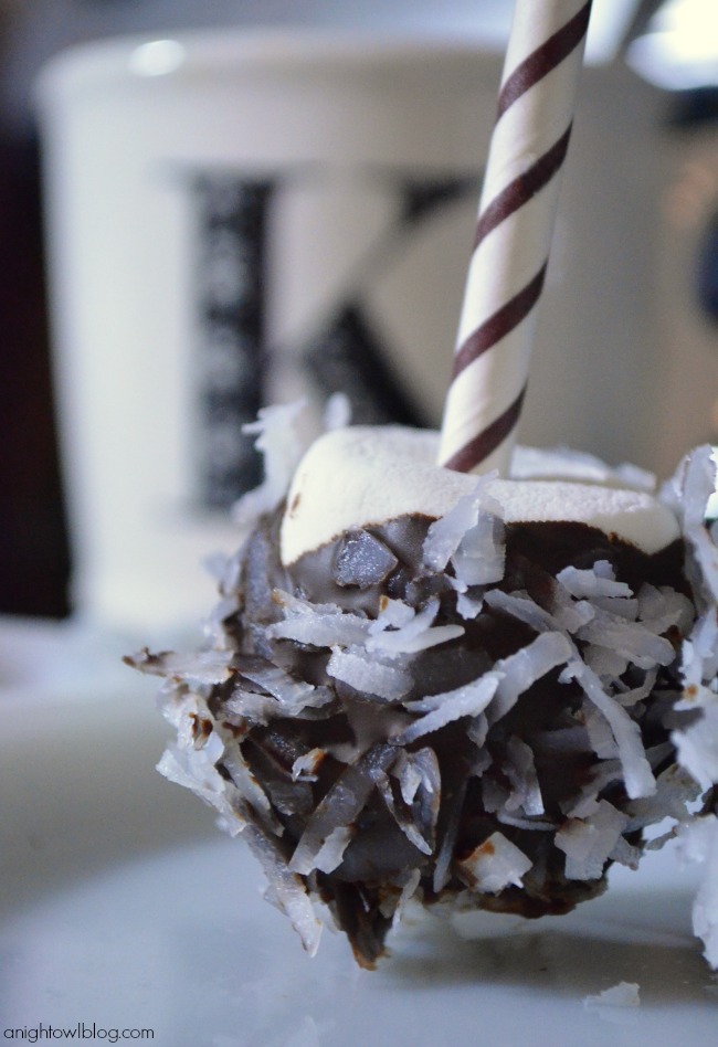 Easy Chocolate Coconut Marshmallow Pops with #KraftEssentials #shop