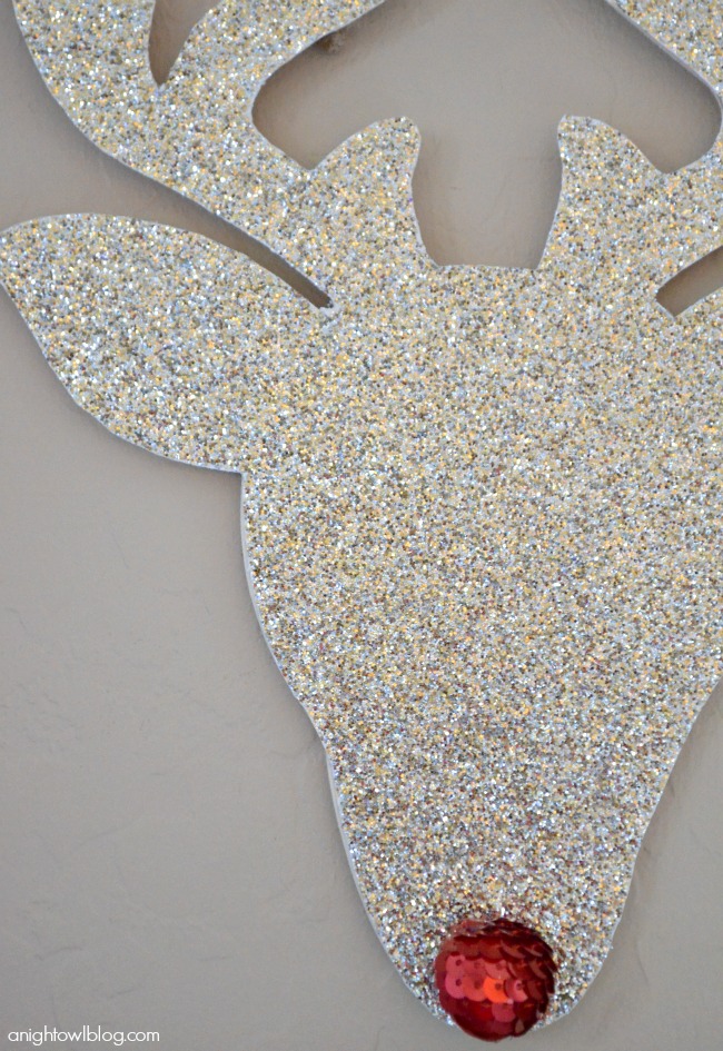 You can make your very own Rudolph the Glitter Reindeer in just a few easy steps!