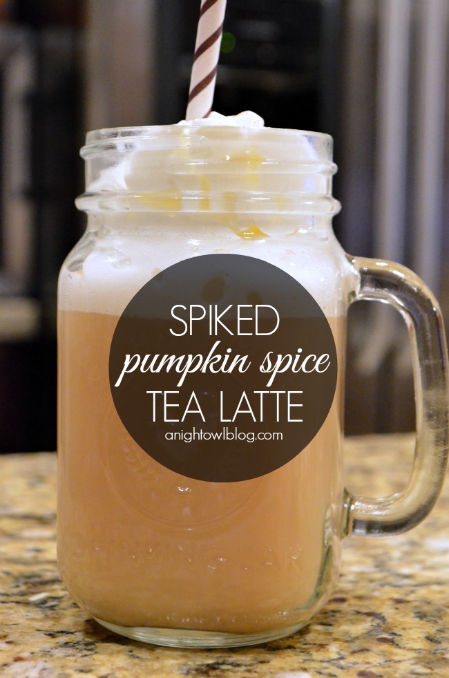 Spiked Pumpkin Spice Tea Latte