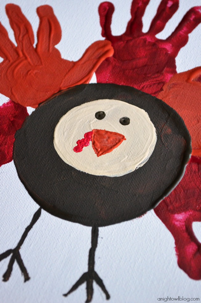 Thanksgiving Kids Crafts - Easy Handprint Turkey
