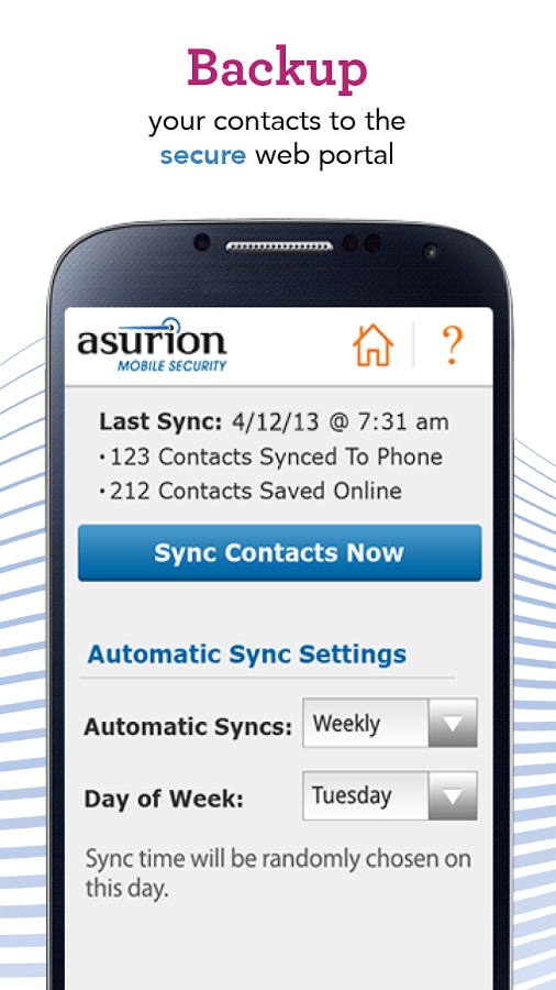 Sync your cell phone data with Asurion - Your Technology Protection