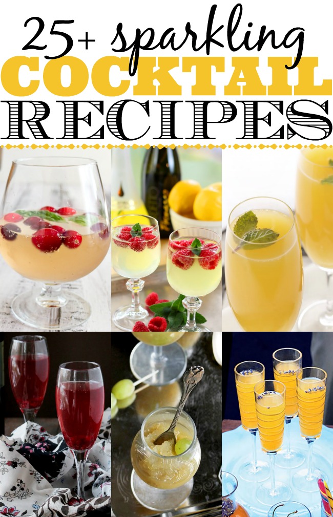 Perfect for New Year's Eve, ladies brunch or any special occasion! Sparkling cocktail recipes are the best!