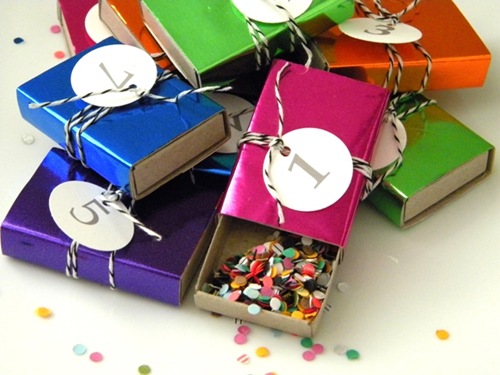 Confetti Countdown Matchboxes by Homework
