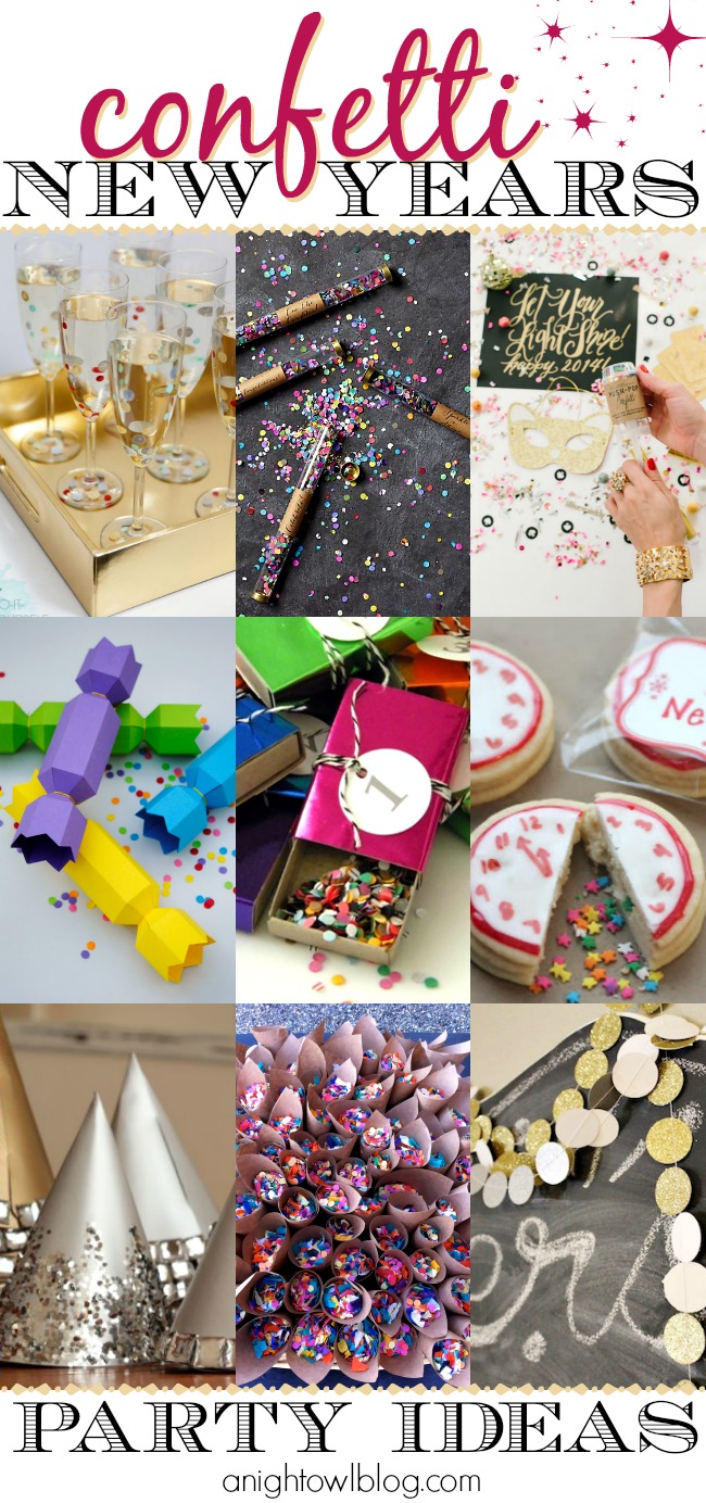 Make your NYE party TONS of fun with these Confetti New Years Eve Party Ideas!