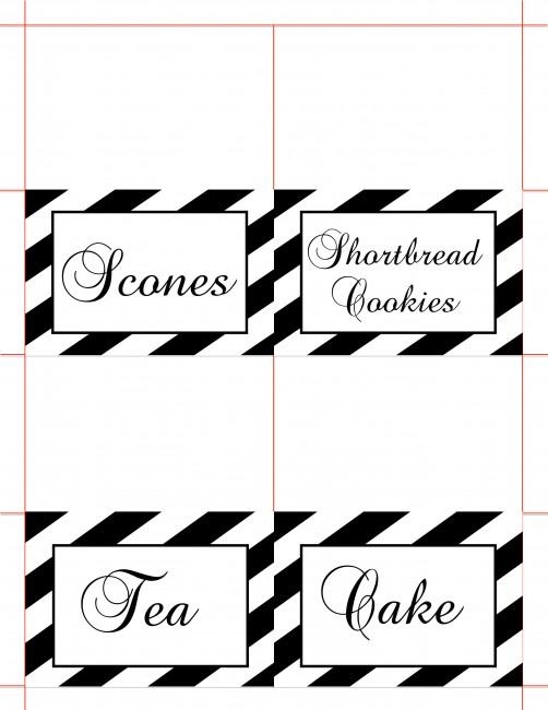 Pretty Food Label Cards - Tea Party Printables for your every need!