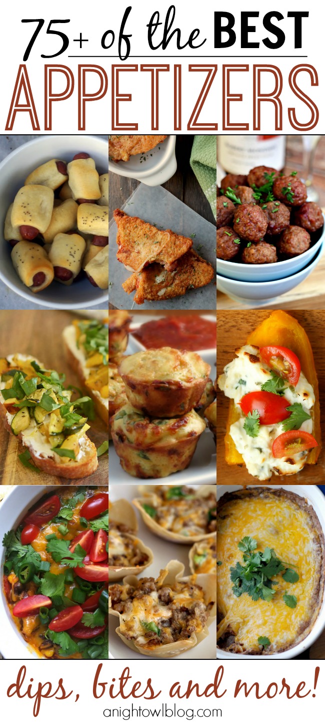 So many amazing Appetizer Recipes on this list! Perfect for Game Day or your next party!