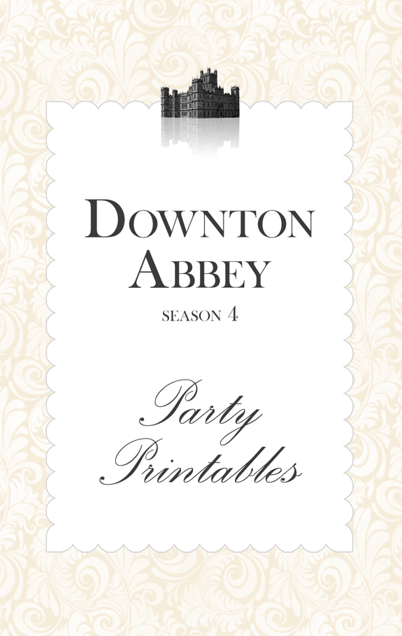 Downton Abbey Season 4 Party Printables by The Pixel Boutique