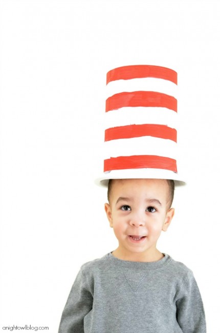 Cat in the Hat Paper Plate Hat - A Night Owl Blog