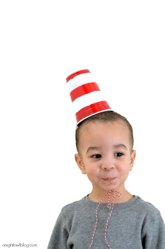 Celebrate Dr. Seuss' birthday in style this year with these adorable and EASY Cat in the Hat Party Hats!
