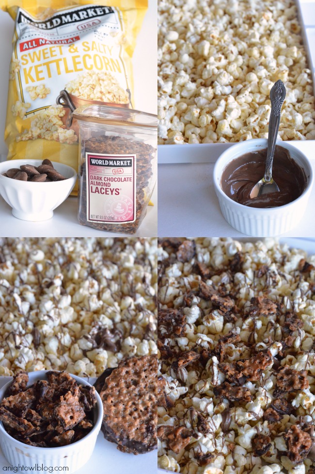Gourmet Popcorn Recipes like this Chocolate Toffee Popcorn are the perfect addition to movie night! Pick up all the supplies you need at World Market!