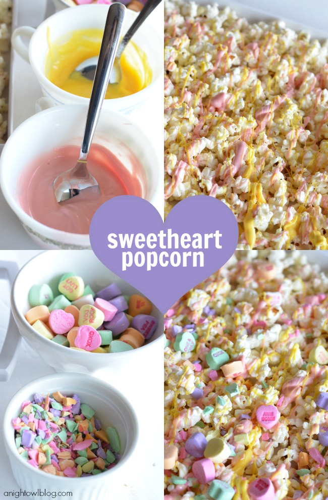 The perfect Valentine treat! Sweetheart Popcorn - so easy to make and so tasty - a snack the whole family will love!