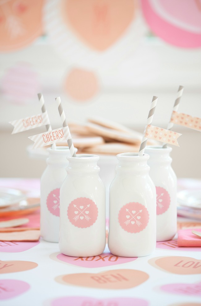 Such an adorable Valentines Party with Minted Party Supplies!