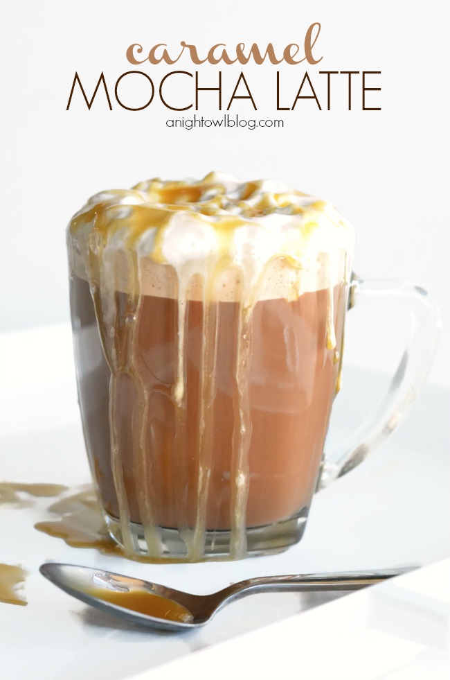 Easy Caramel Mocha Latte made with delicious Ovaltine Milk Chocolate!