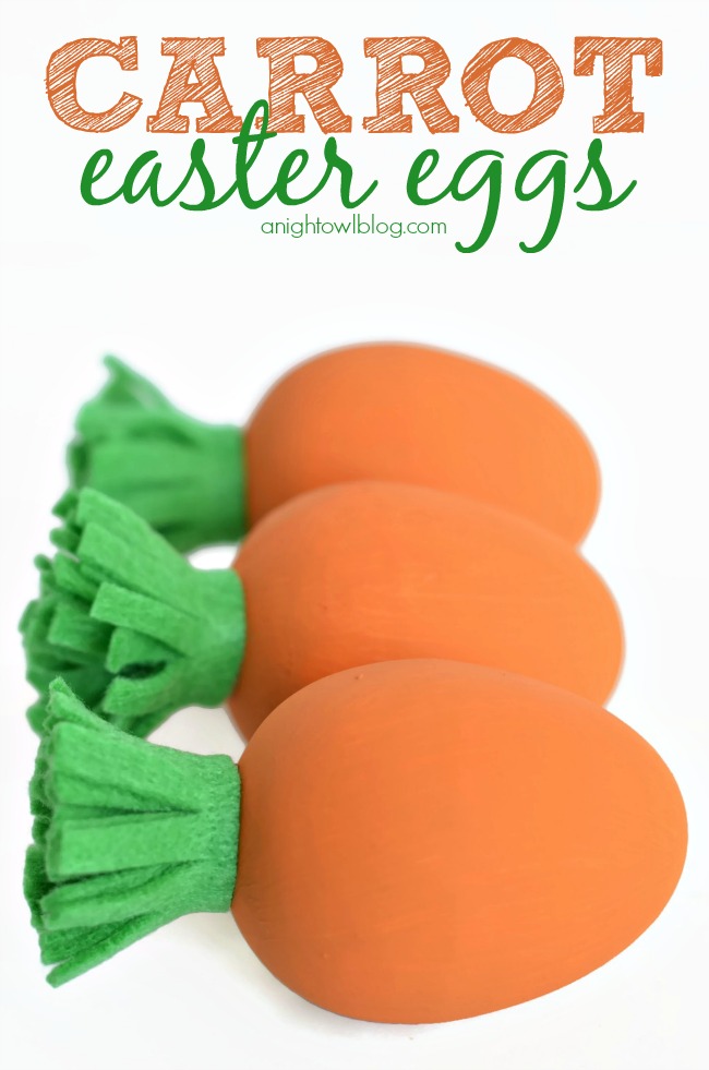 Adorable and easy DIY Carrot Easter Eggs