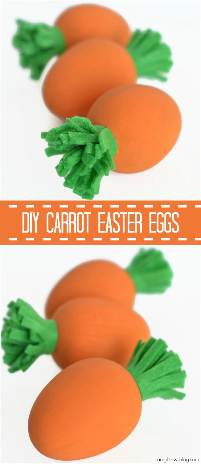 Adorable and easy DIY Carrot Easter Eggs